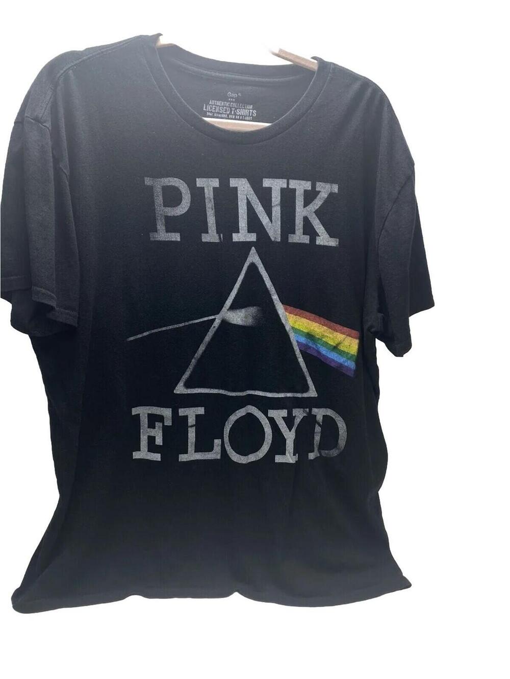 Pink Floyd Dark Side of The Moon Mens Rock Band T-Shirt Oversized Size XL, Black